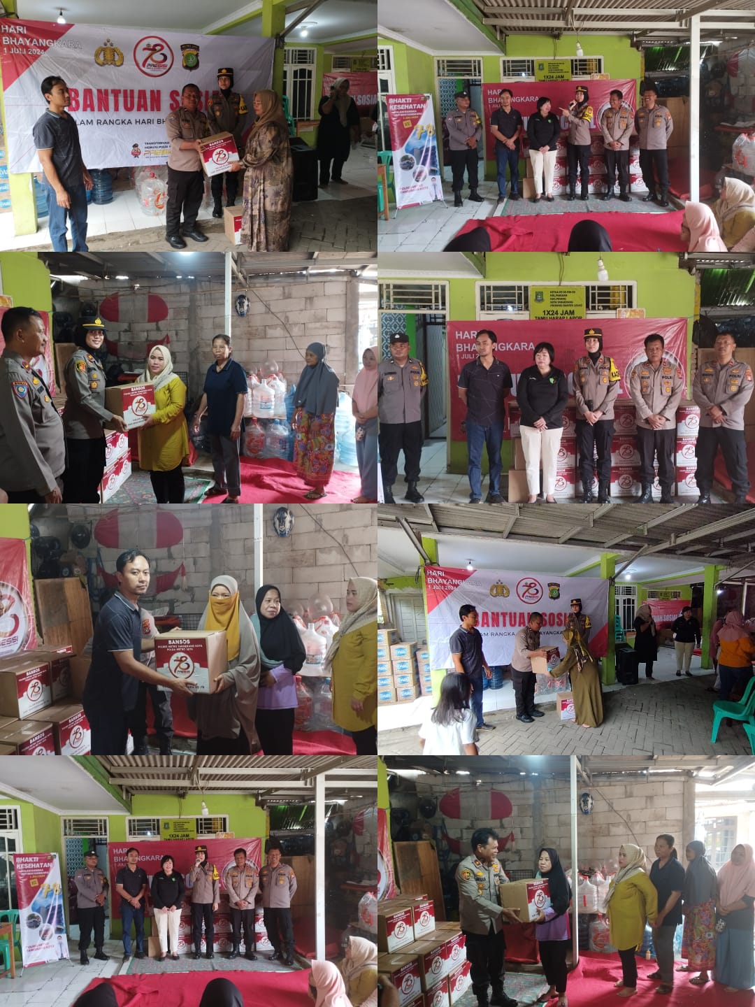 Rangkaian Hari Bhayangkara ke-78, Polsek Pinang Berbagi Bingkisan Sembako dan Gelar Pengobatan Gratis