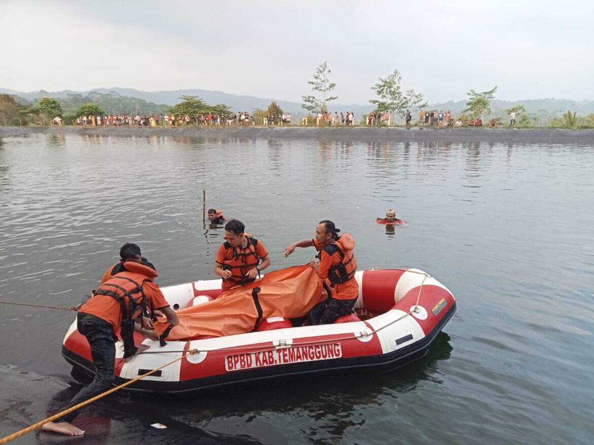 Terpeleset Saat Memancing Ikan, Dua Warga Pringsurat Meninggal Tenggelam Di Embung Abimanyu Ngropoh