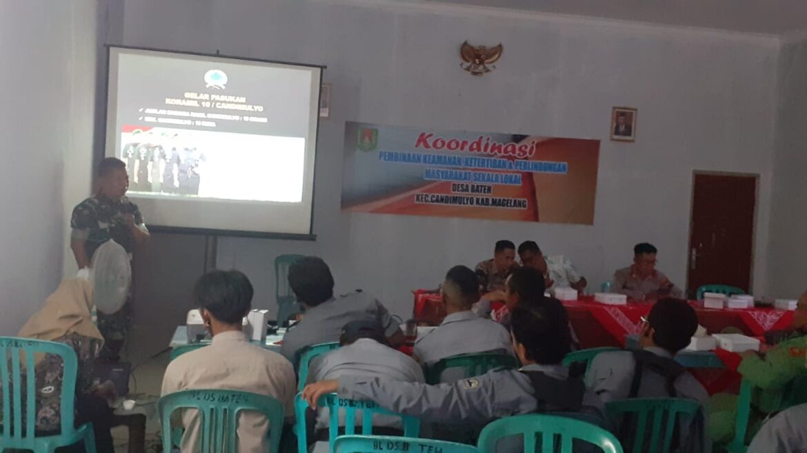 Koordinasi Pembinaan keamanan,ketertiban & Perlindungan Masyarakat Sekala Lokal,Desa Bateh,kec Candimulyo