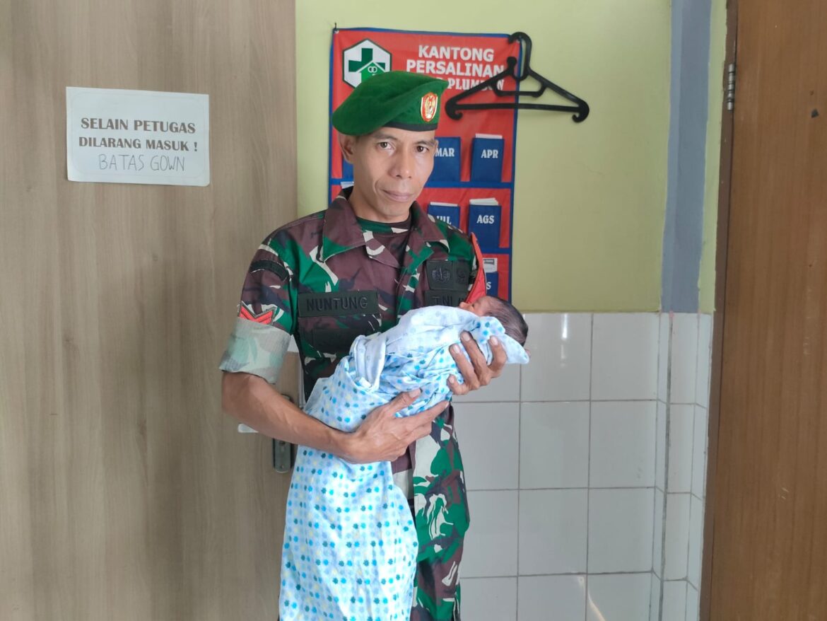Babinsa Cempaka Kodim 0620/Kab Cirebon, Monitoring Penemuan Bayi
