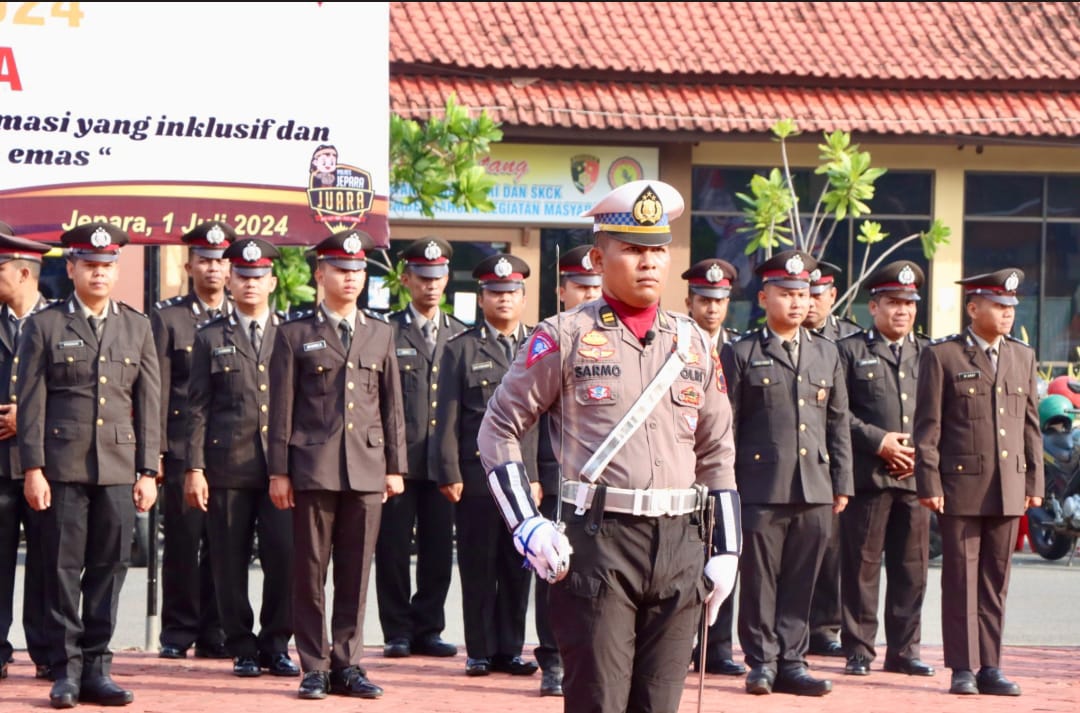 Puncak Hari Bhayangkara, Polres Jepara Gelar Upacara