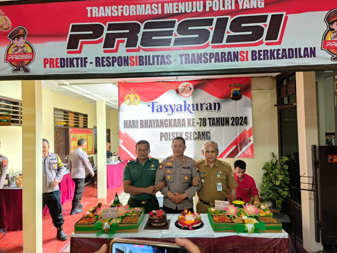 Sambut Hari Bhayangkara Ke-78 Polsek Secang Polresta Magelang Adakan Syukuran