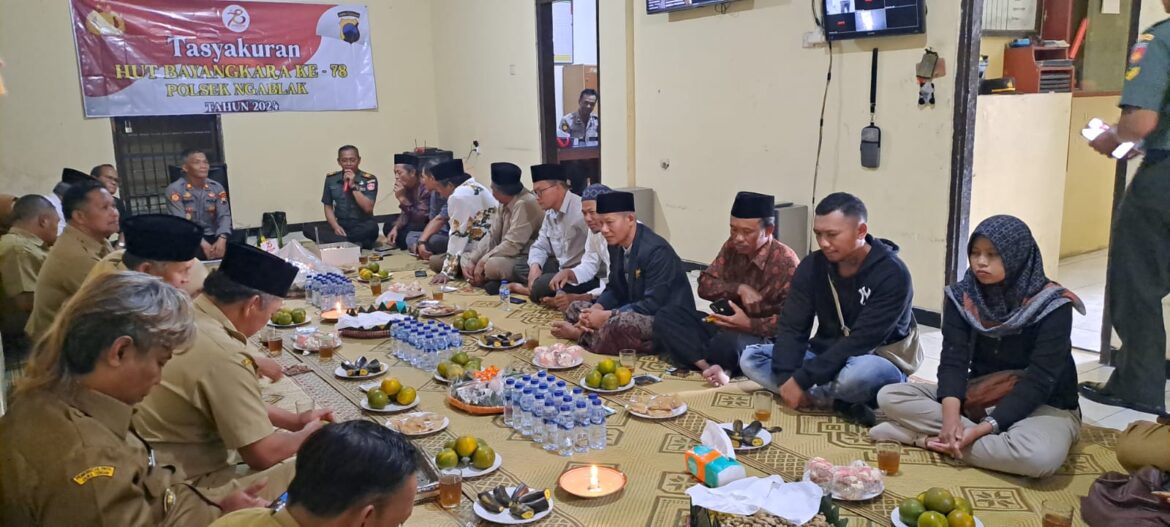 Tasyakuran Hut Bhayangkara ke-78 Tingkat Polsek Ngablak Polresta Magelang