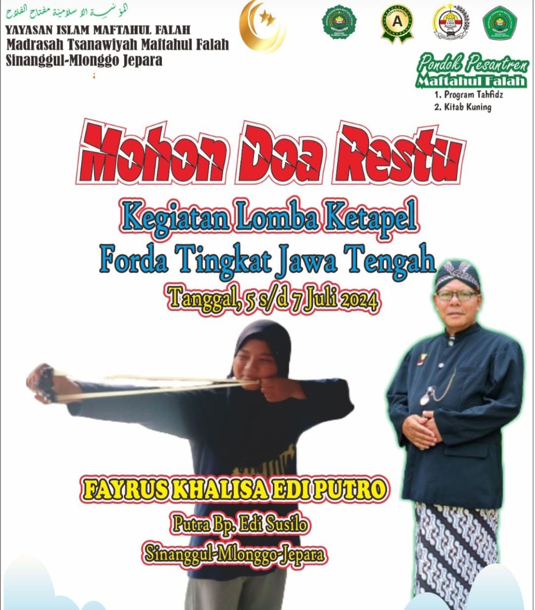 Pelajar Madrasah Tsanawiyah Maftahul Falah Jepara, Fayrus Khalisa Edi Putro, Ikuti FORDA Jawa Tengah di Banyumas