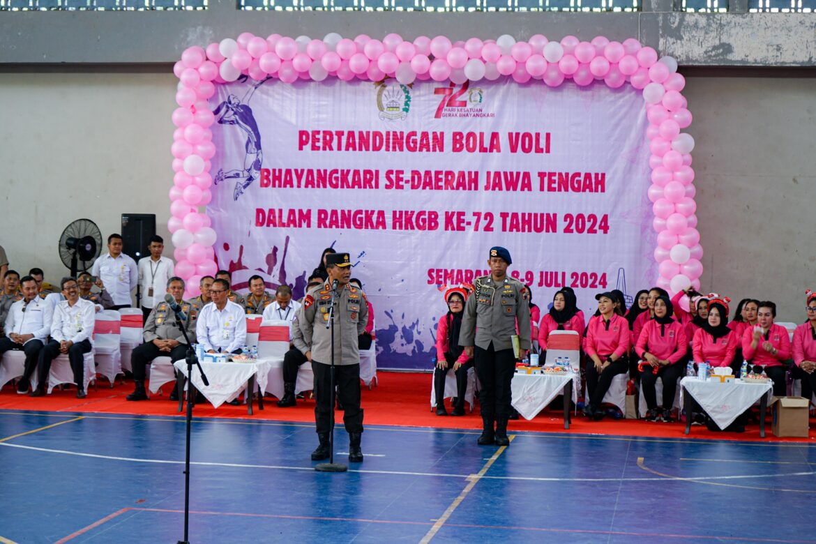 Polda Jateng Gelar Lomba Voli Antar Bhayangkari dalam Rangka HKGB ke-72