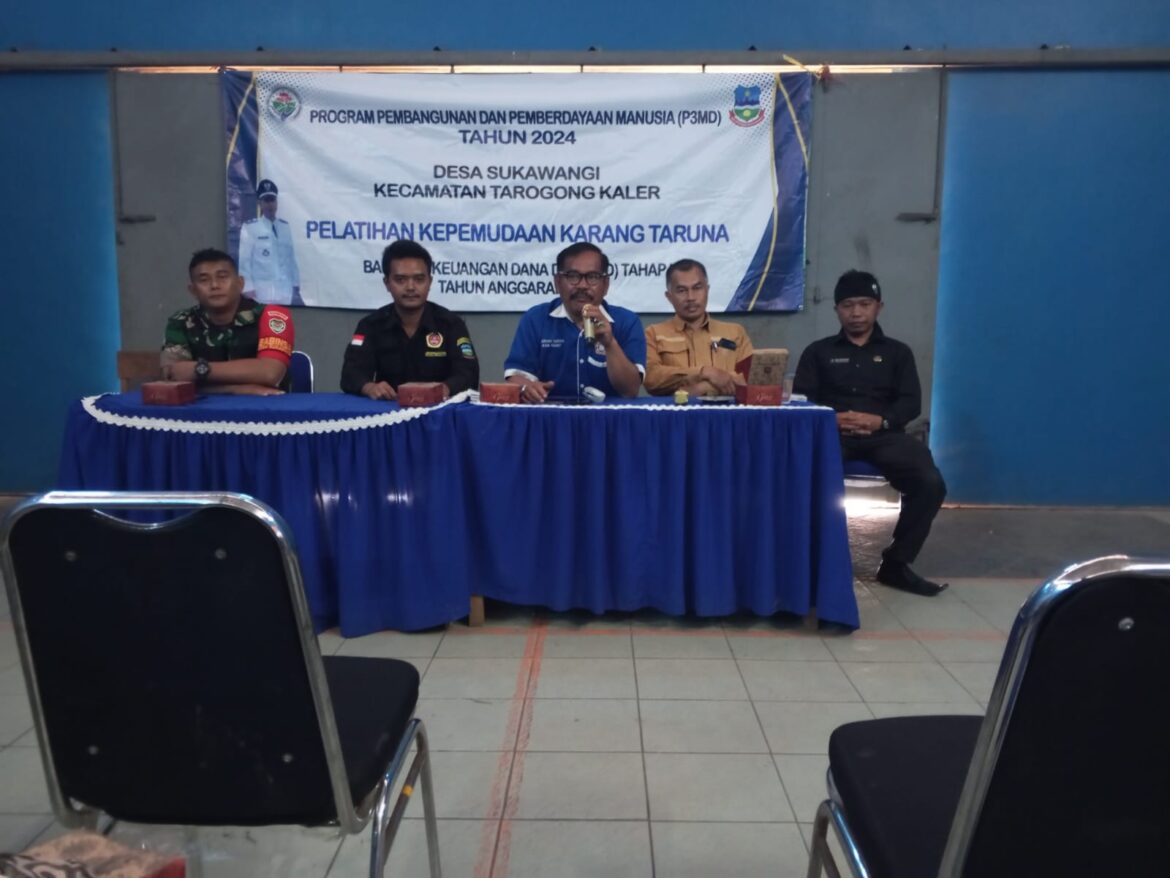Pelatihan Kepemudaan Karang Taruna Desa Sukawangi 