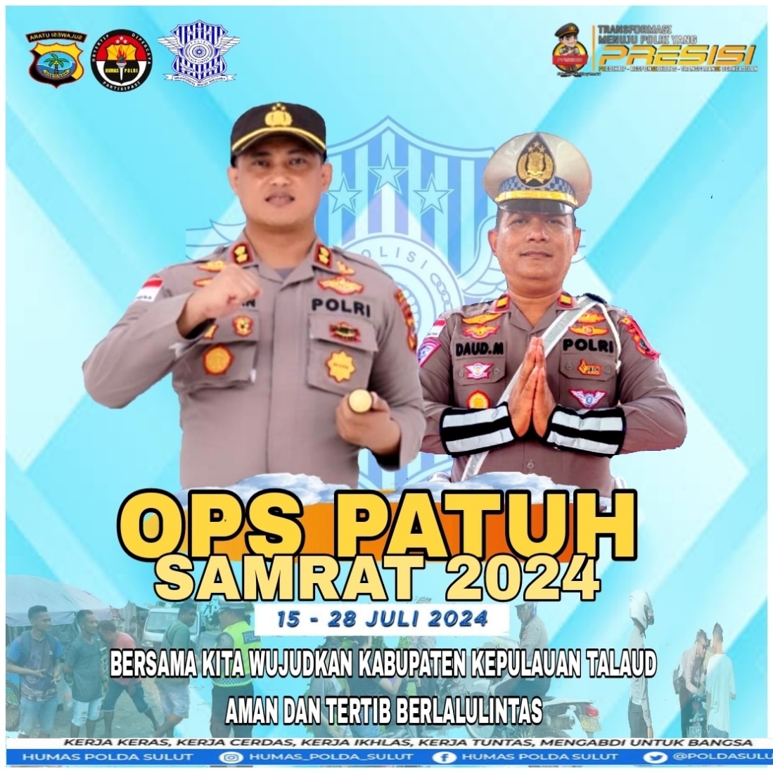 Jelang Ops Patuh Samrat 2024 di Talaud, Kapolres imbau warga untuk tertib berlalulintas.