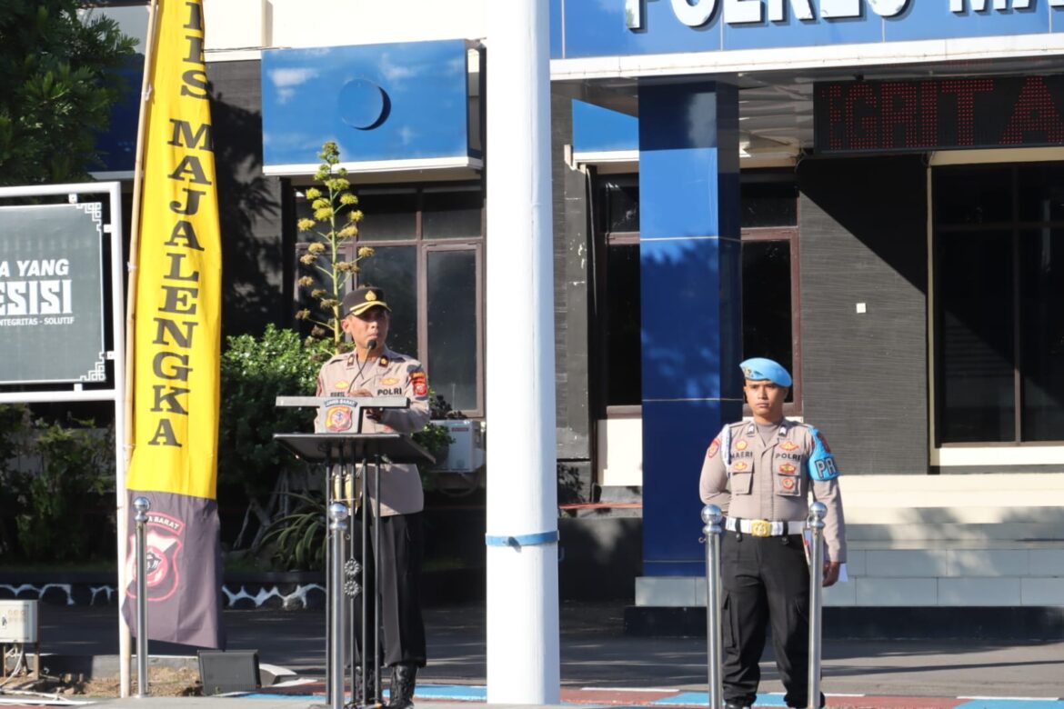 Kabag SDM Polres Majalengka Pimpin Apel Pagi, Tingkatkan Komunikasi Dua Arah