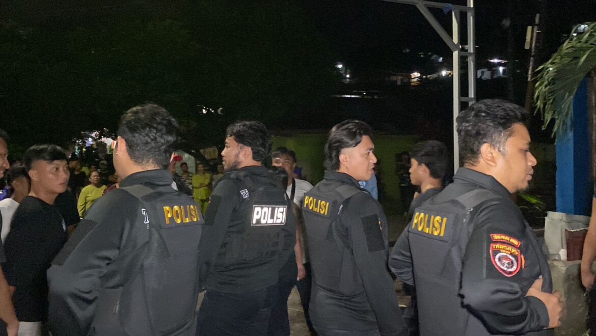 Team Tarsius Presisi Polres Bitung Tindak Tegas Pesta Larut Malam dengan Musik Disko Tanah