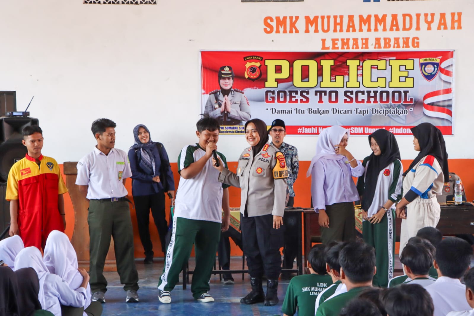 Gandeng Elemen Mahasiswa, Kapolresta Cirebon Berikan Penyuluhan Kepada Siswa SMK Muhammadiyah Lemahabang