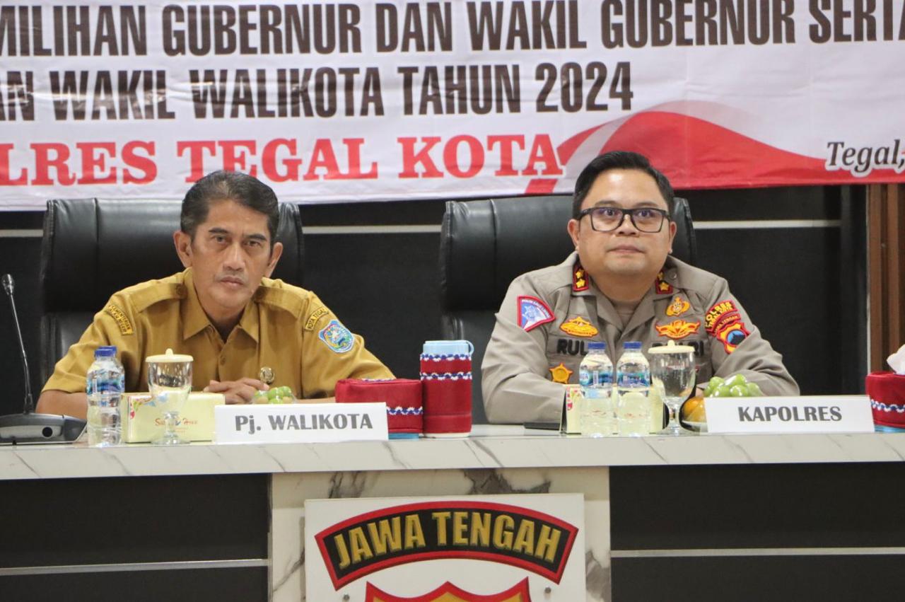 Wujudkan Pilkada Serentak Yang Kondusif, Polres Tegal Kota Gelar Rakor Lintas Sektoral