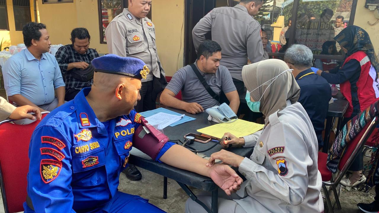 Sambut HUT ke-76, Polwan di Jepara Gelar Aksi Donor Darah