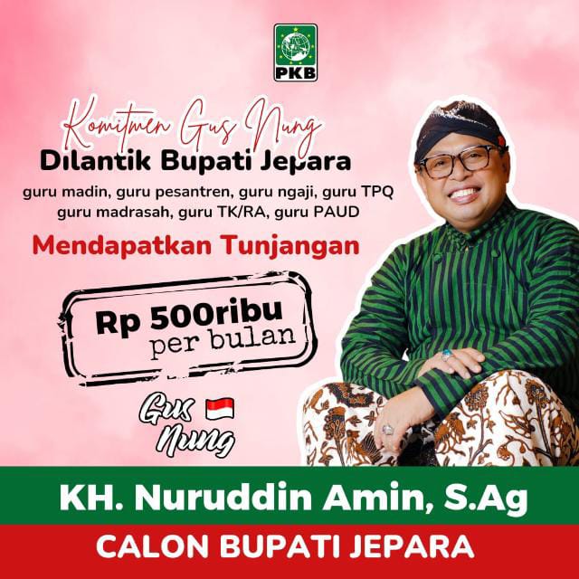 Calon Bupati Jepara Janjikan Tunjangan Rp500 Ribu untuk Berbagai Jenis Guru