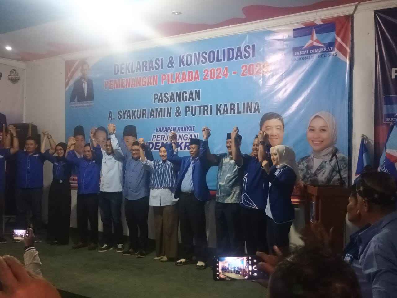 Partai Demokrat Deklarasi dan Konsolidasikan Pemenangan Pilkada 2024 Pasangan Abdusy Syakur Amin dan Putri Karlina