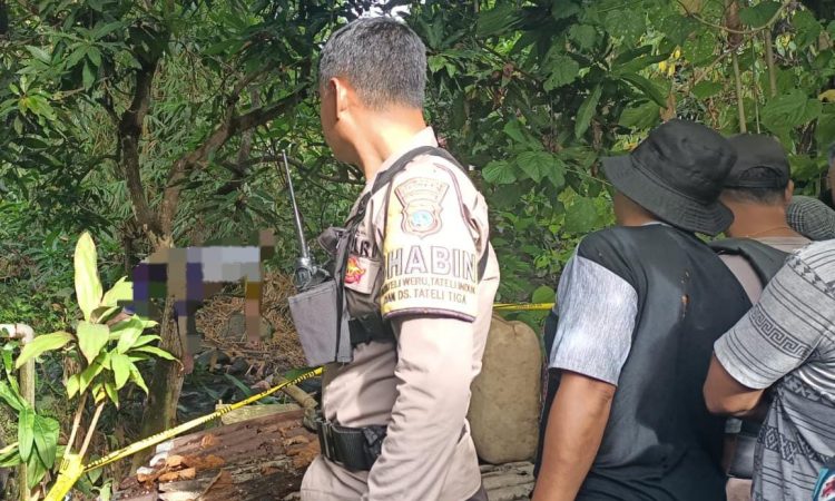 Polsek Pineleng Bersama Unit Identifikasi Polresta Manado Amankan TKP Gantung Diri di Desa Tateli 
