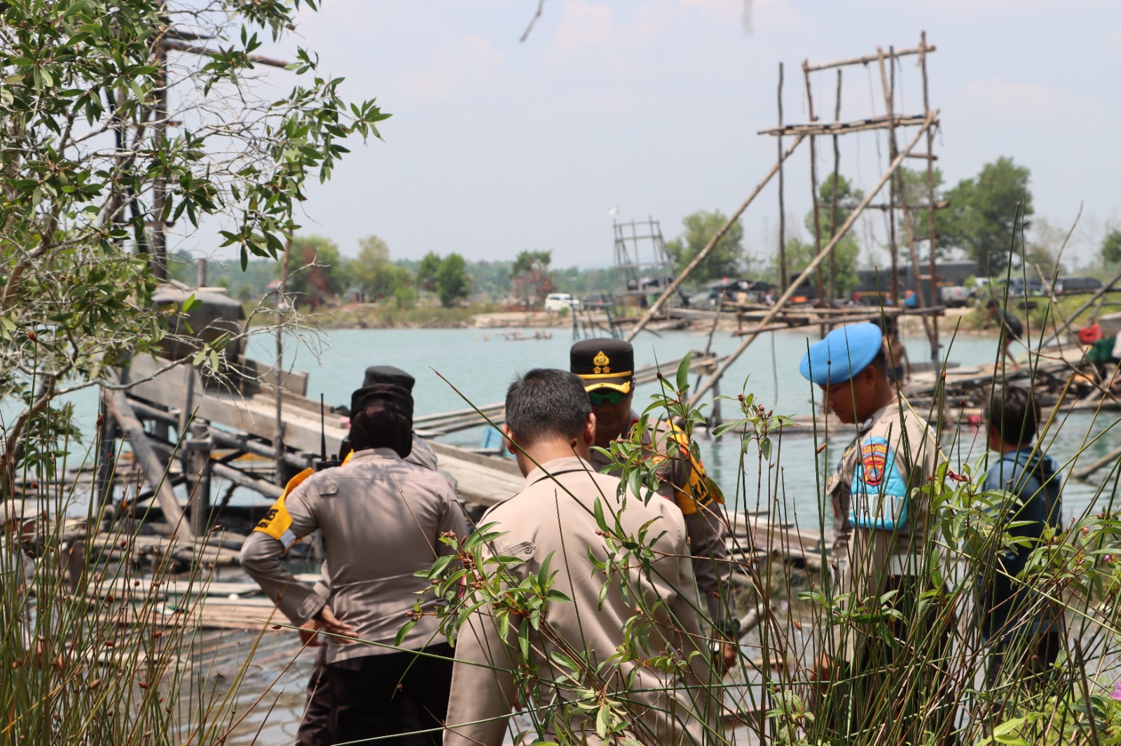Tim Gabungan Polres Bangka Tengah Kembali Tertibkan Tambang Ilegal di Kolong Merbuk