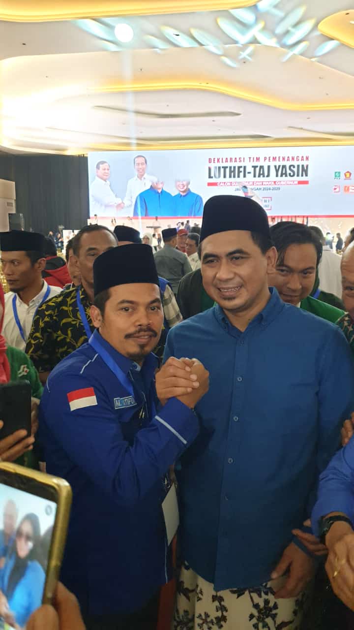 DPC Demokrat Kabupaten Jepara Hadir dalam Deklarasi Pemenangan Calon Gubernur Jawa Tengah Ahmad Luthfi-Taj Yasin di Semarang