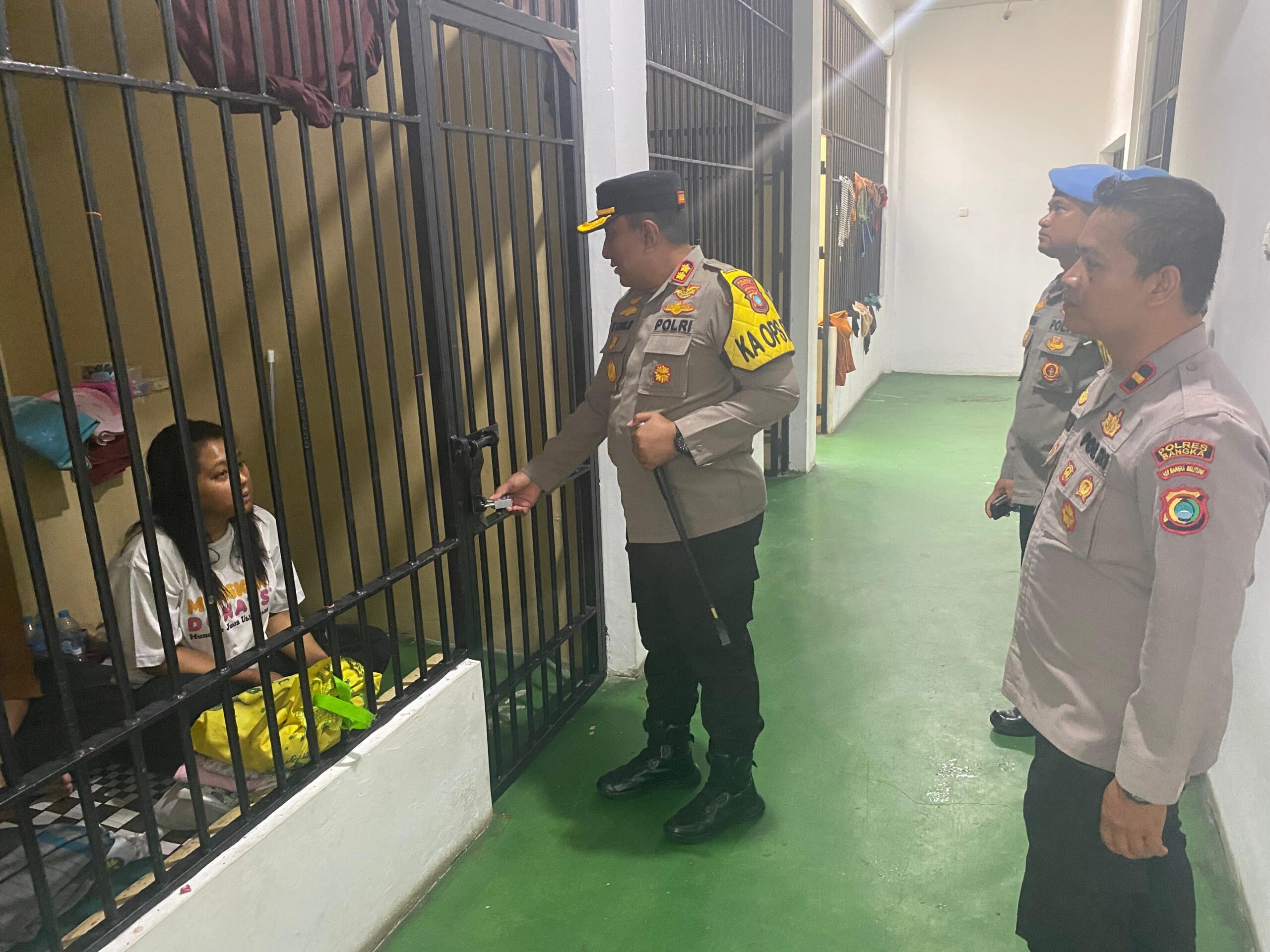 Tingkatkan Kewaspadaan dan Disiplin, Kapolres Bangka Cek Ruang Tahanan