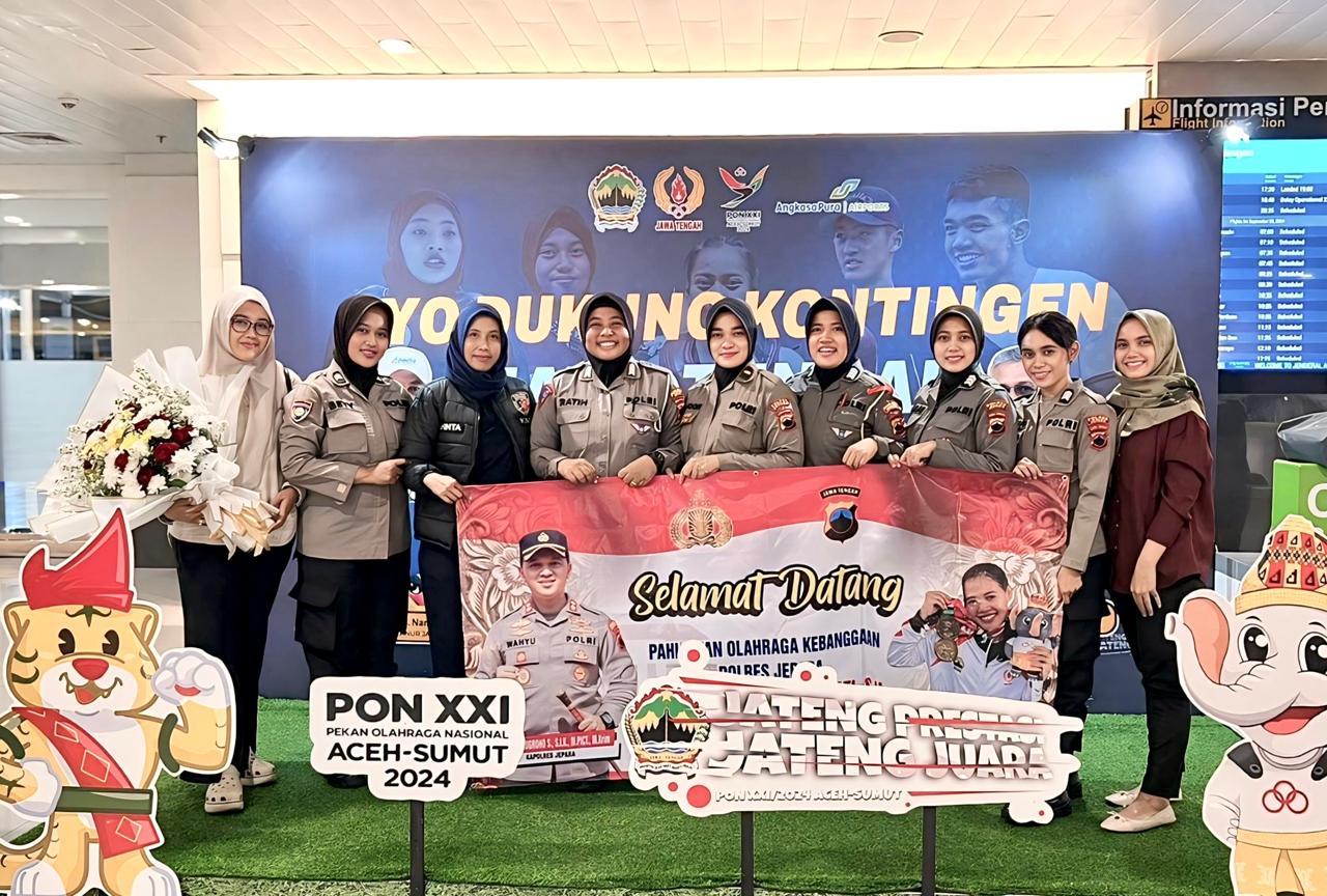 Bawa Pulang Emas di PON XXI, Polres Jepara Sambut Hangat Kedatangan Briptu Evana Rahmawati