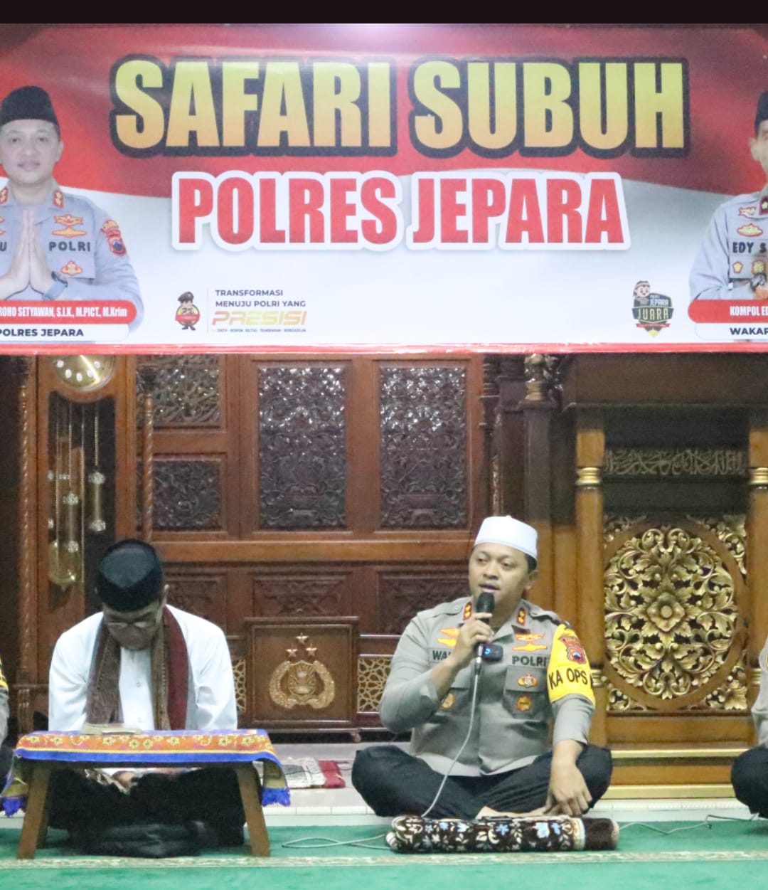 Gelar Safari Subuh, Polres Jepara Ajak Masyarakat Sukseskan Pilkada 2024