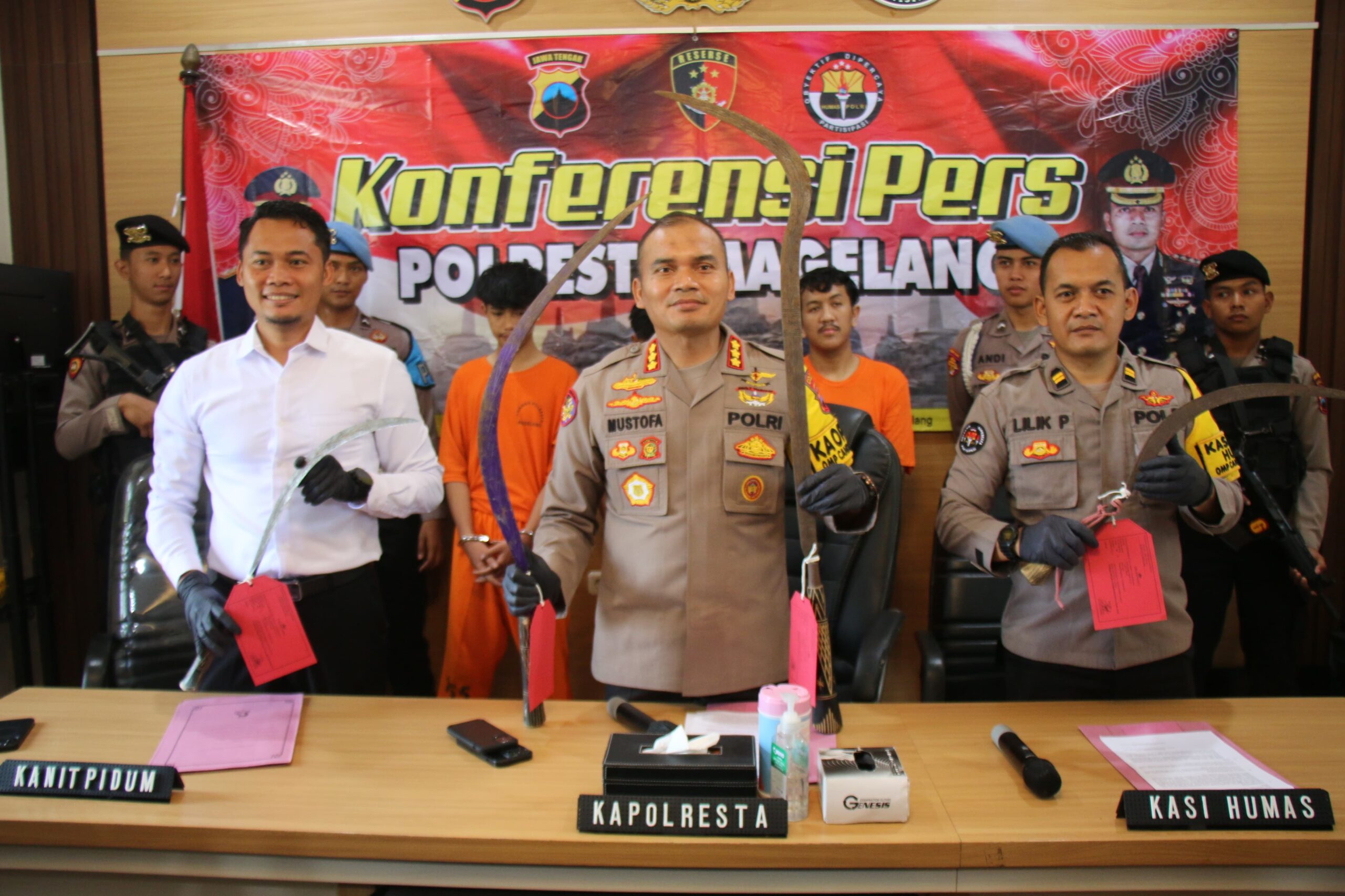 Salahgunakan Sajam, 4 Remaja Diamankan Polresta Magelang