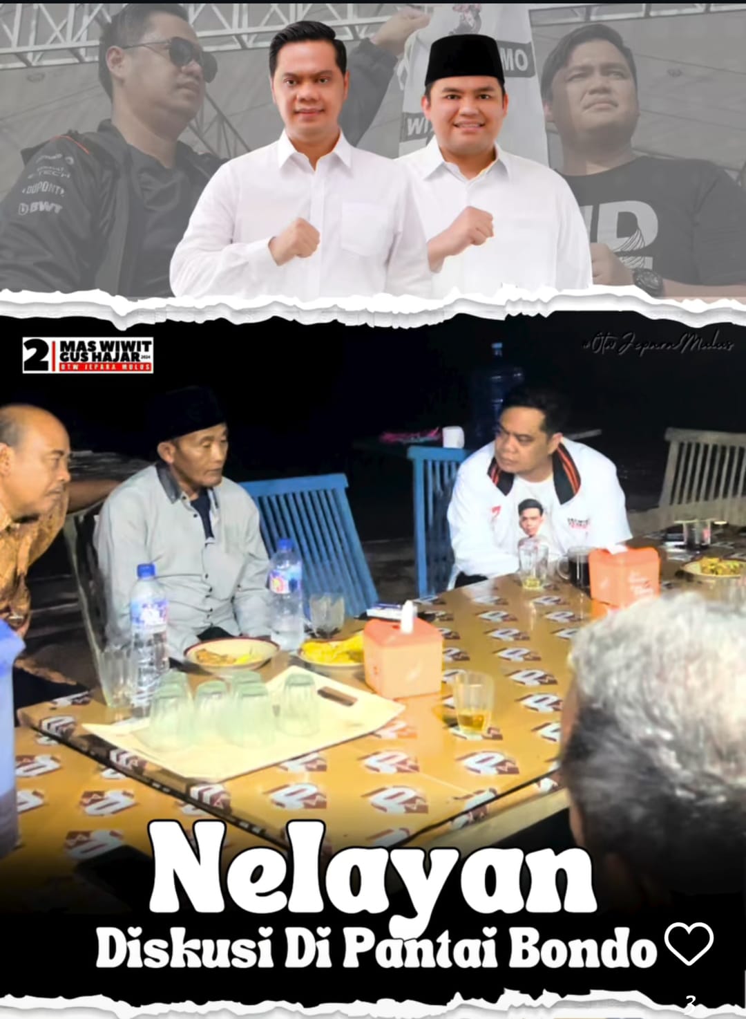 Witiarso Utomo Menikmati Malam Bersama Nelayan di Pantai Bondo, Mendengarkan Aspirasi dan Memahami Masalah Mereka