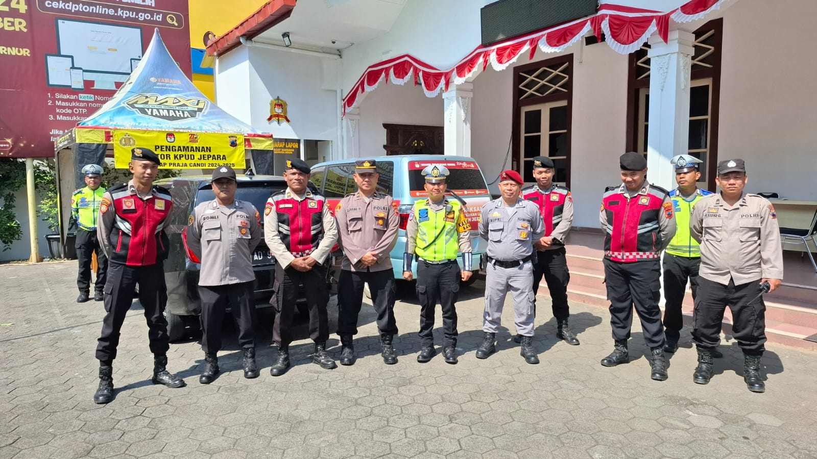 Polres Jepara Gelar Patroli Ke Gudang Logistik KPU hingga Kantor Penyelenggara Pilkada 