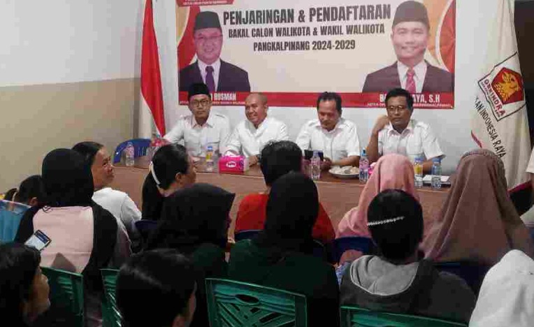 Molen-Hakim Dapat Sambutan Meriah di Sekretariat DPC Gerindra Pangkalpinang