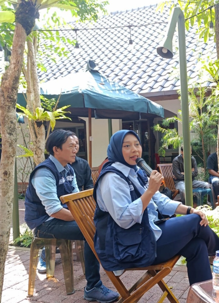 Puluhan Wartawan Kopi Morning bersama Calon wakil Bupati Garut Putri Karlina
