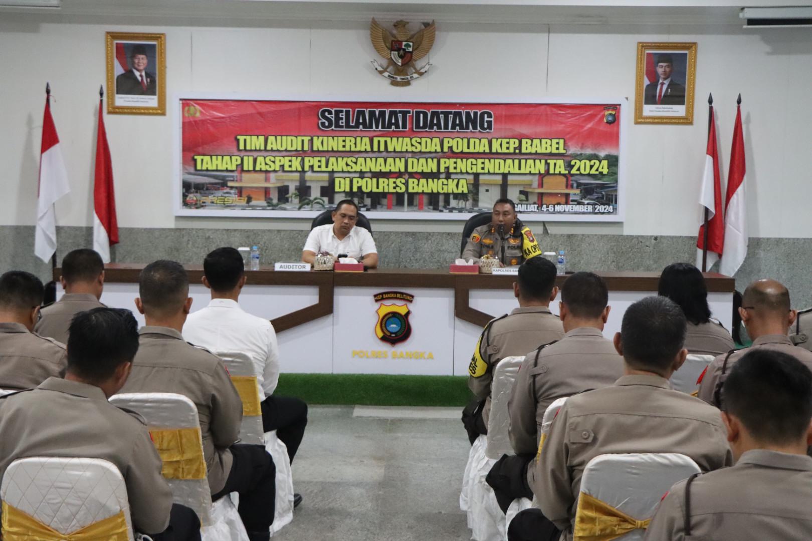 Polres Bangka Terima Kunjungan Dari Itwasda Polda Kep.Babel.