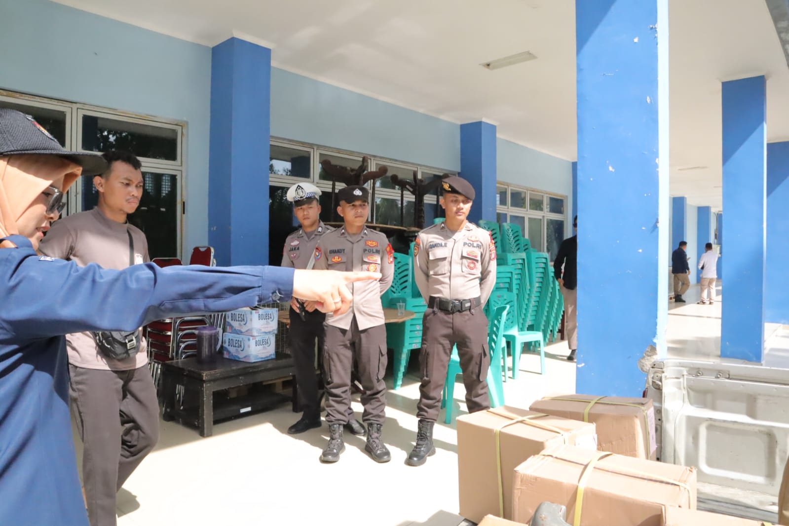 Polres Bangka Tengah Amankan Pelipatan Surat Suara Pilkada 2024 di GSG Koba