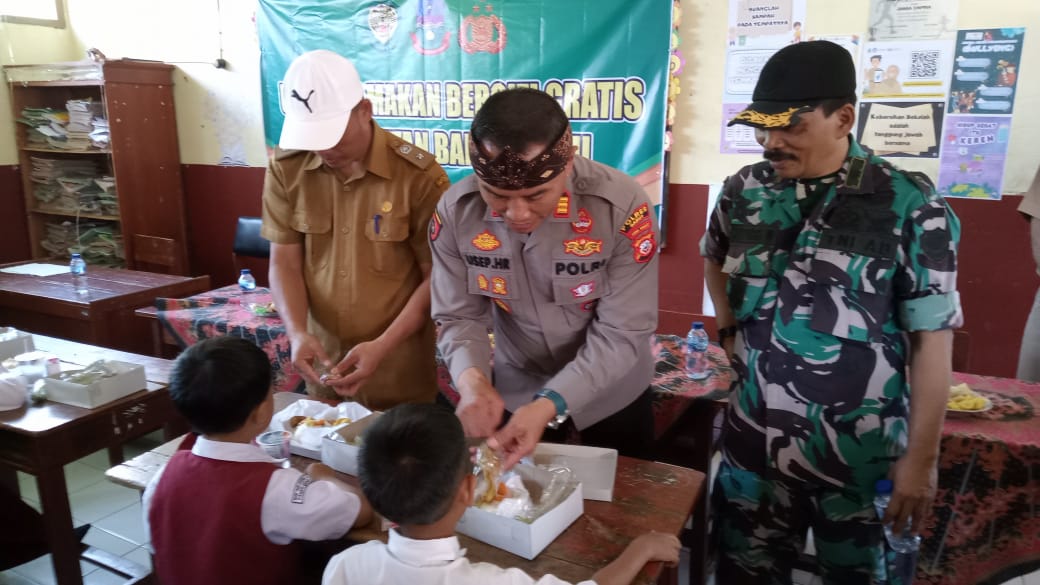 Koramil 1110/Bayuresmi bersama Forkopimcam Berkomitmen Tingkatkan Kualitas Gizi Anak Sekolah, Gelar Program Makan Siang Bergizi Gratis