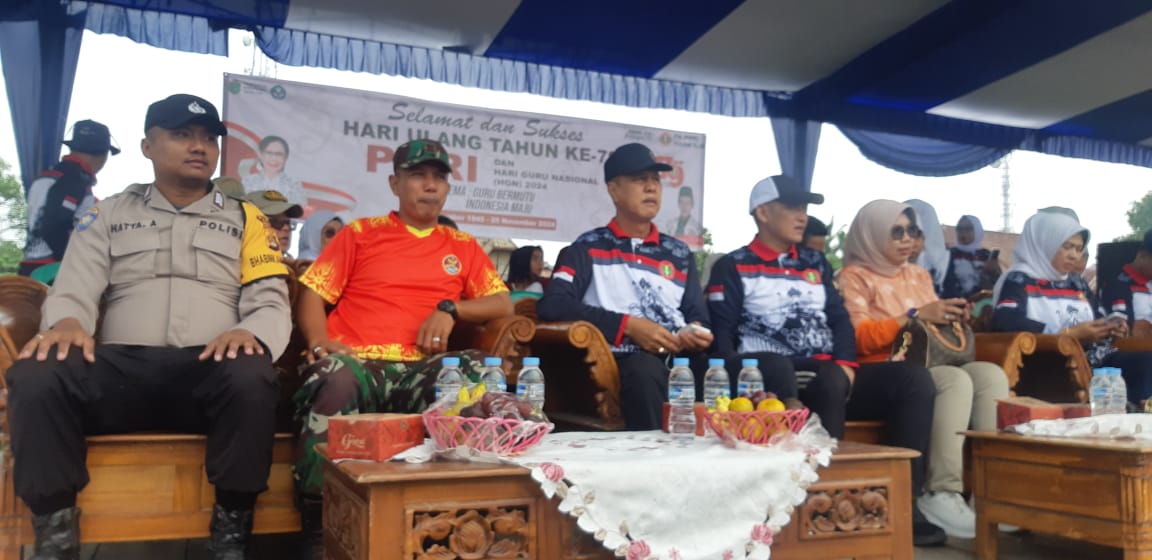 Polsek Tanjung Raja Pastikan Keamanan Kegiatan Jalan Santai Peringatan HUT PGRI ke-79