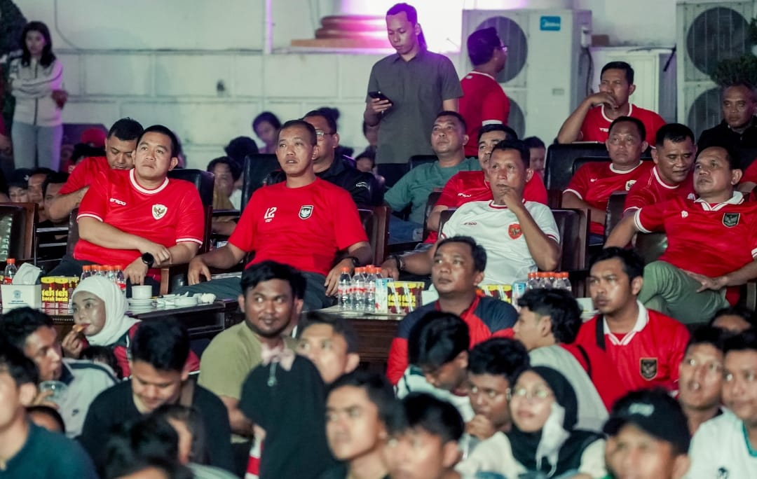 Dandim Surabaya Utara Hadiri Kegiatan Nobar Kualifikasi Piala Dunia