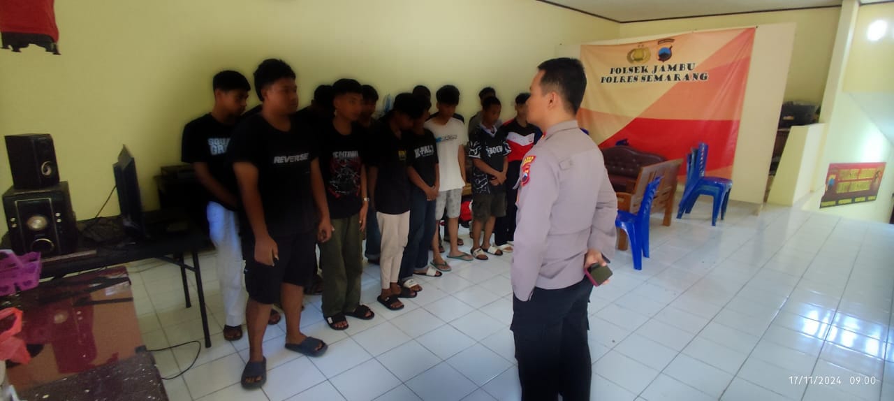 Polres Semarang Amankan 14 Remaja Yang Lakukan Tawuran di Wilayah Kecamatan Jumbu