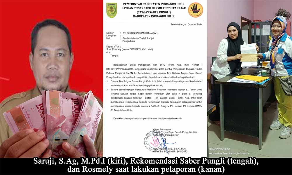 Terbukti Lakukan Pungutan Liar, Alumni Lemhannas Desak Pemda Inhil Pecat Dedengkot Pungli Saruji*