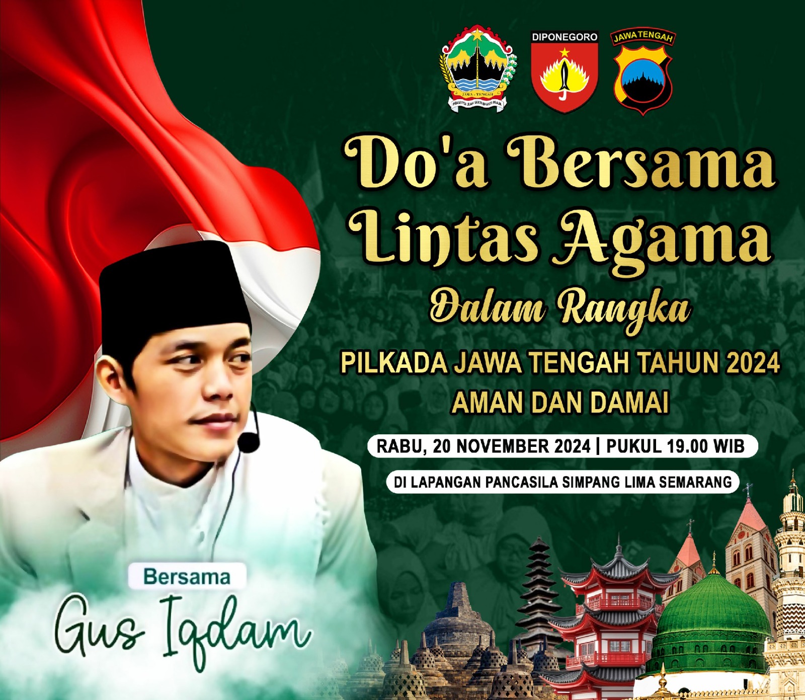 Polda Jateng Siapkan Rekayasa Lalu Lintas Guna Kelancaran Doa Bersama Lintas Agama Bareng Gus Iqdam