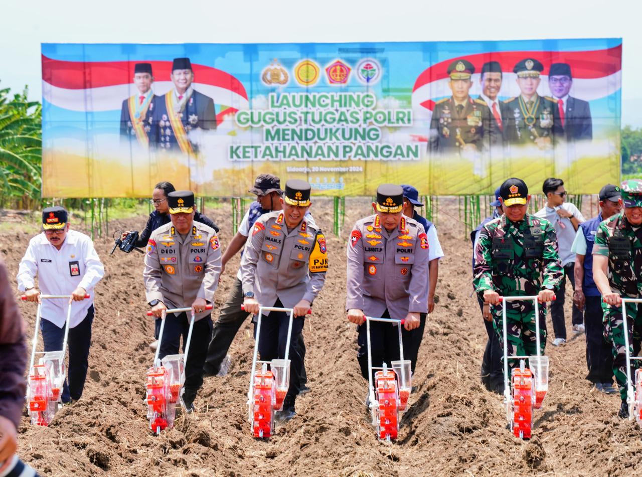 Resmi Diluncurkan, Gugus Tugas Polri Dukung Ketahanan Pangan Langsung Tancap Gas*