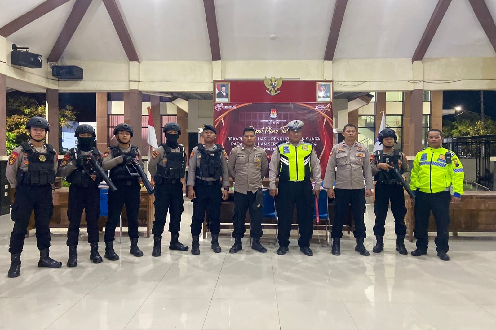 Paska Pemungutan Suara, Polisi Tingkatkan Patroli dan Pengamanan Kantor PPK di Kota Tegal
