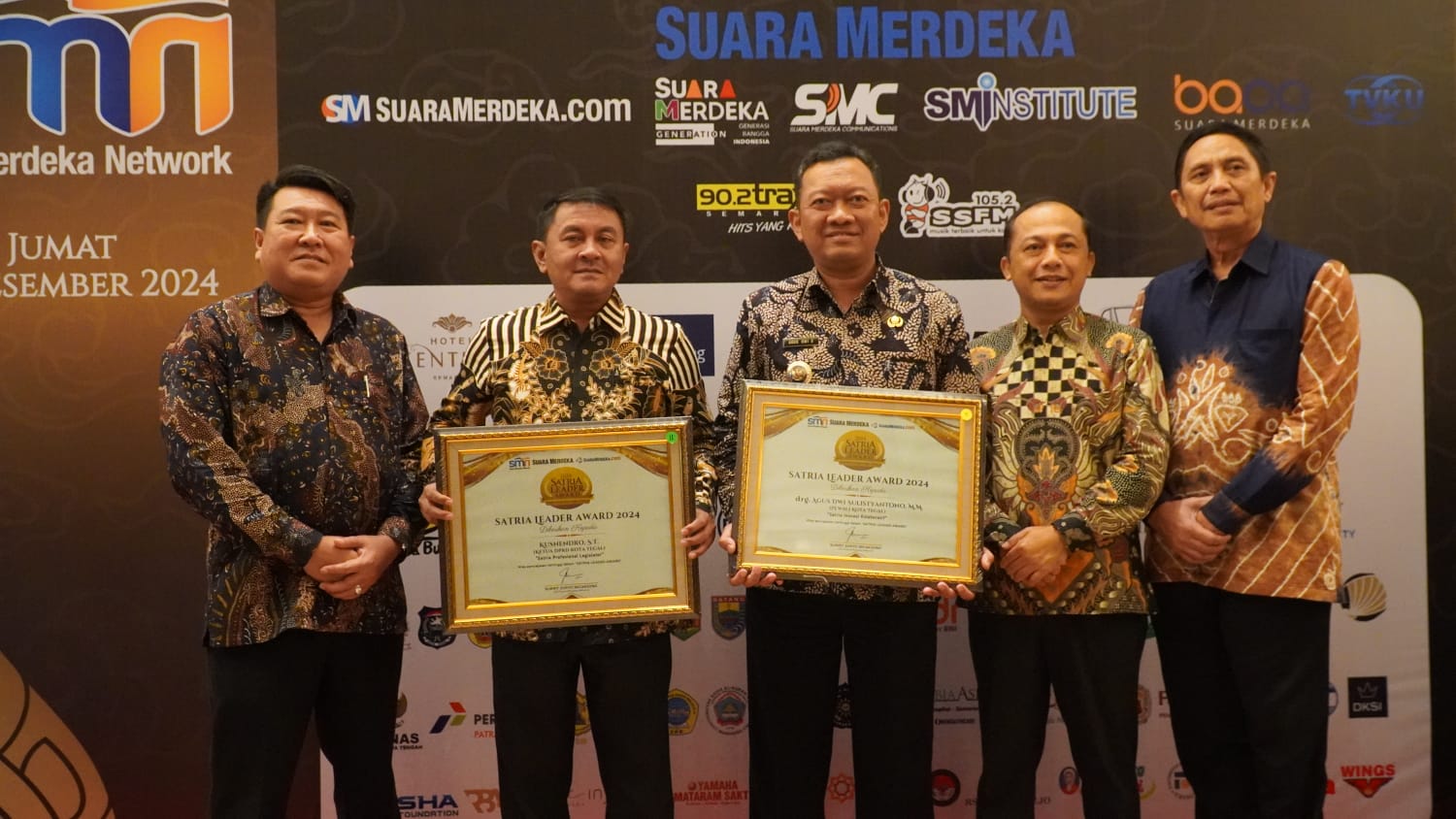 Pj. Wali Kota Tegal Raih Penghargaan Satria Leader Award 2024 