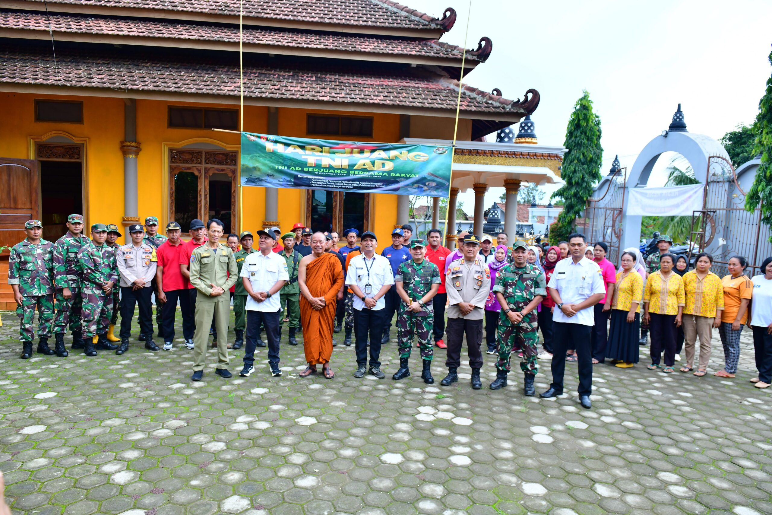 Kodim 0719/Jepara Gelar Kegiatan Hari Juang TNI-AD dan Launching Program Resik-Resik Vihara