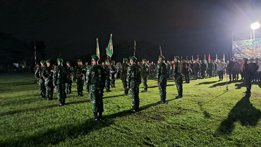 Dandim Grobogan Pimpin Upacara Serah Terima Peleton Beranting Yudha Wastu Pramuka Jaya di Kecamatan Kradenan