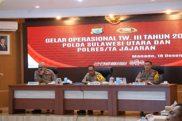Gelar Operasional Triwulan III Polda Sulut, Bahas Anev Gangguan Kamtibmas hingga Kesiapan Operasi Lilin 2024