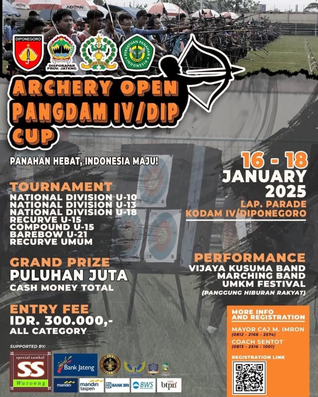 Archery Open Pangdam IV/Diponegoro Cup Akan Digelar di Lapangan Parade Kodam IV/Diponegoro
