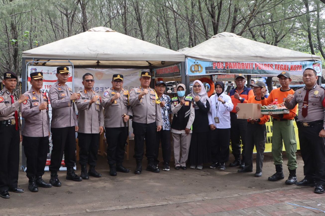 Pastikan Kemanan Bagi Pengunjung, Tim Asistensi Polda Jateng Cek Kondisi Pantai Alam Indah Tegal