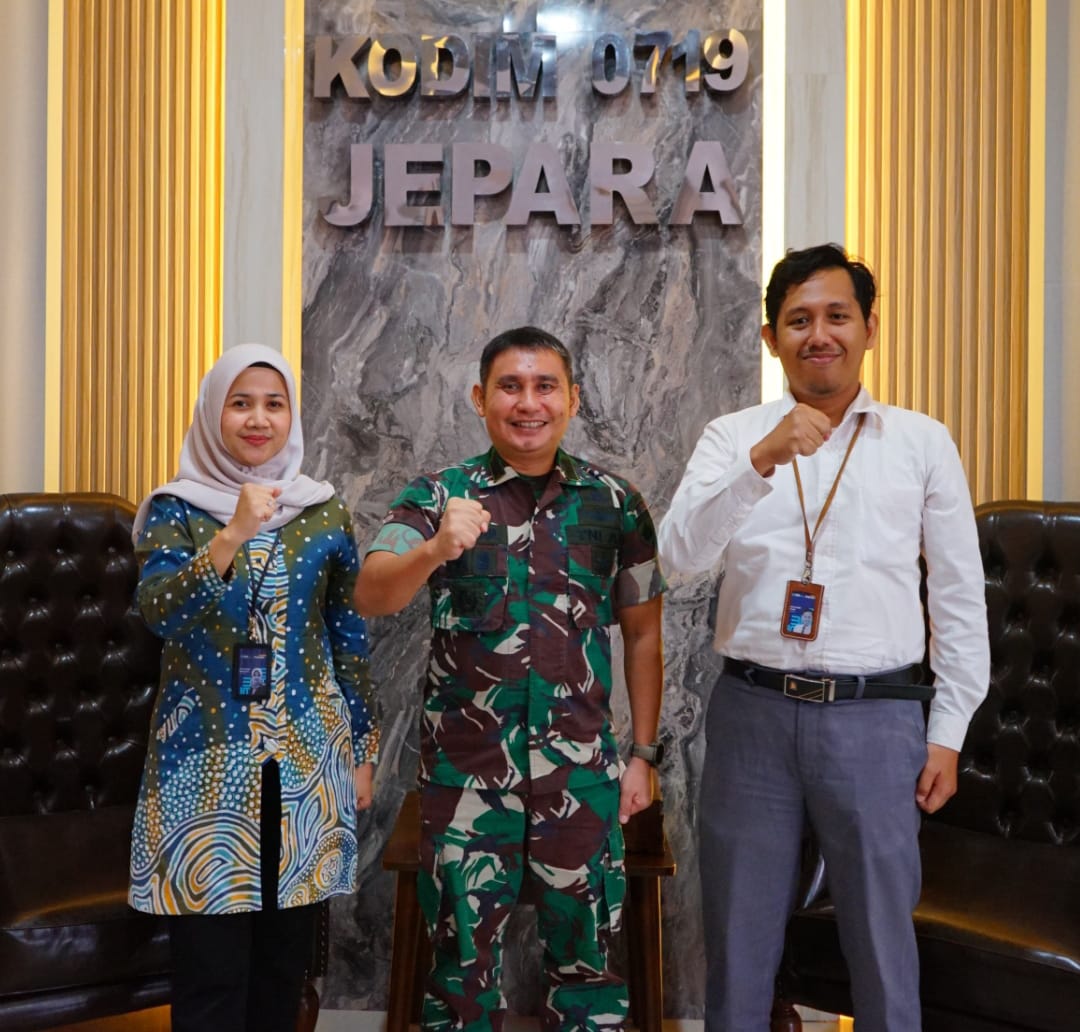 Dandim 0719/Jepara Letkol Arm Khoirul Cahyadi, S.E., Terima Audiensi Pimpinan Baru Bank Mandiri di Makodim