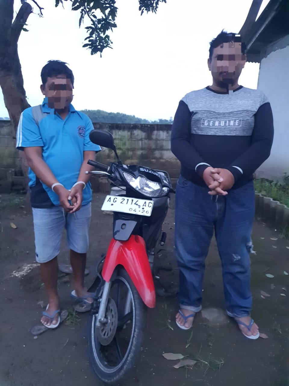 Dua Pelaku Curanmor di Ngronggot Diamankan Warga dan Polisi