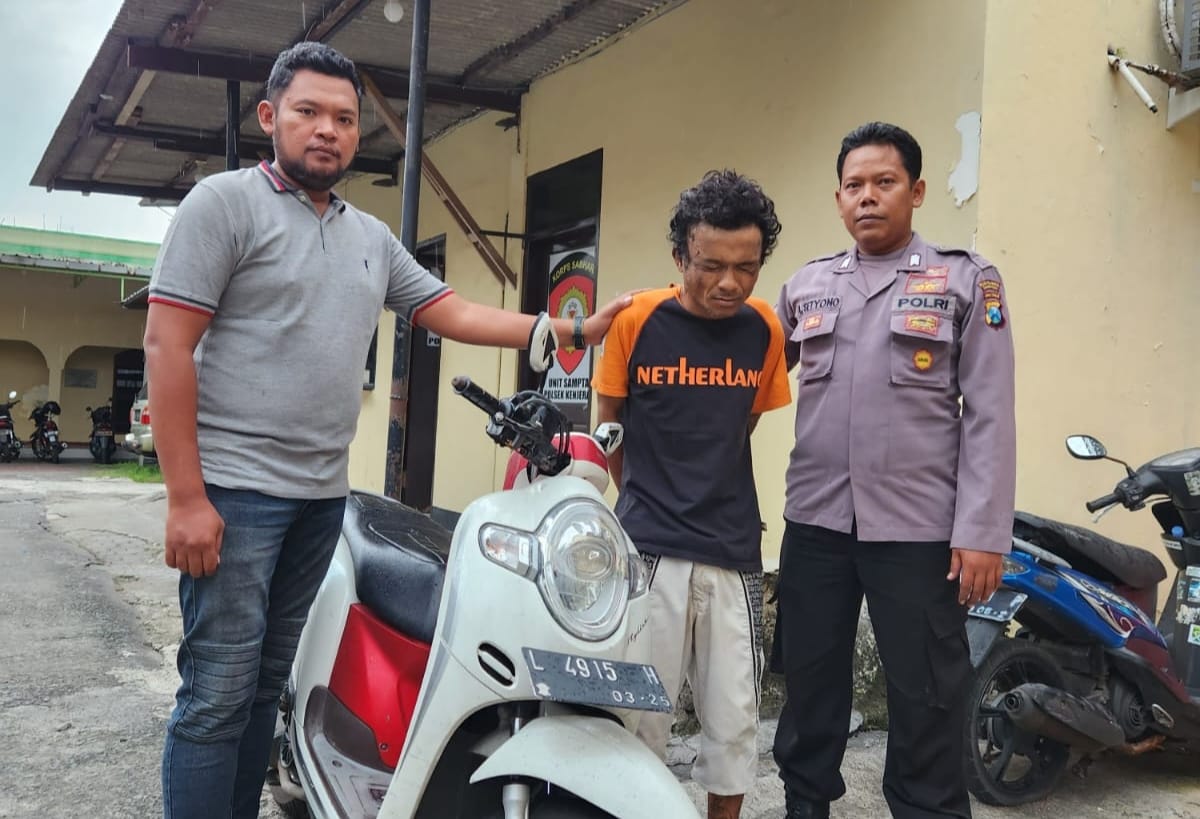 Gerak Cepat Polsek Kenjeran Amankan Pelaku Curanmor Dari Amukan Masa Di Sidotopo Wetan.