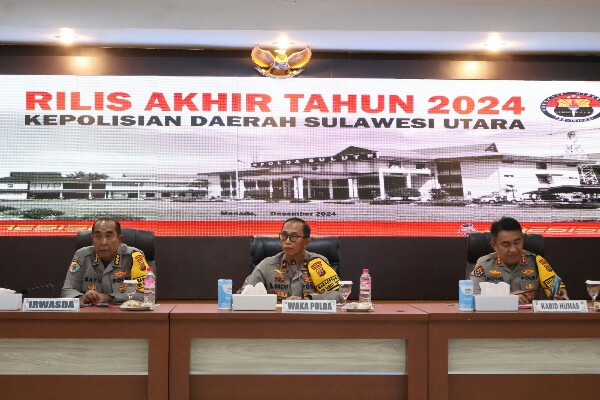Rilis Akhir Tahun 2024 Polda Sulut, Angka Lakalantas dan Pelanggaran Menurun