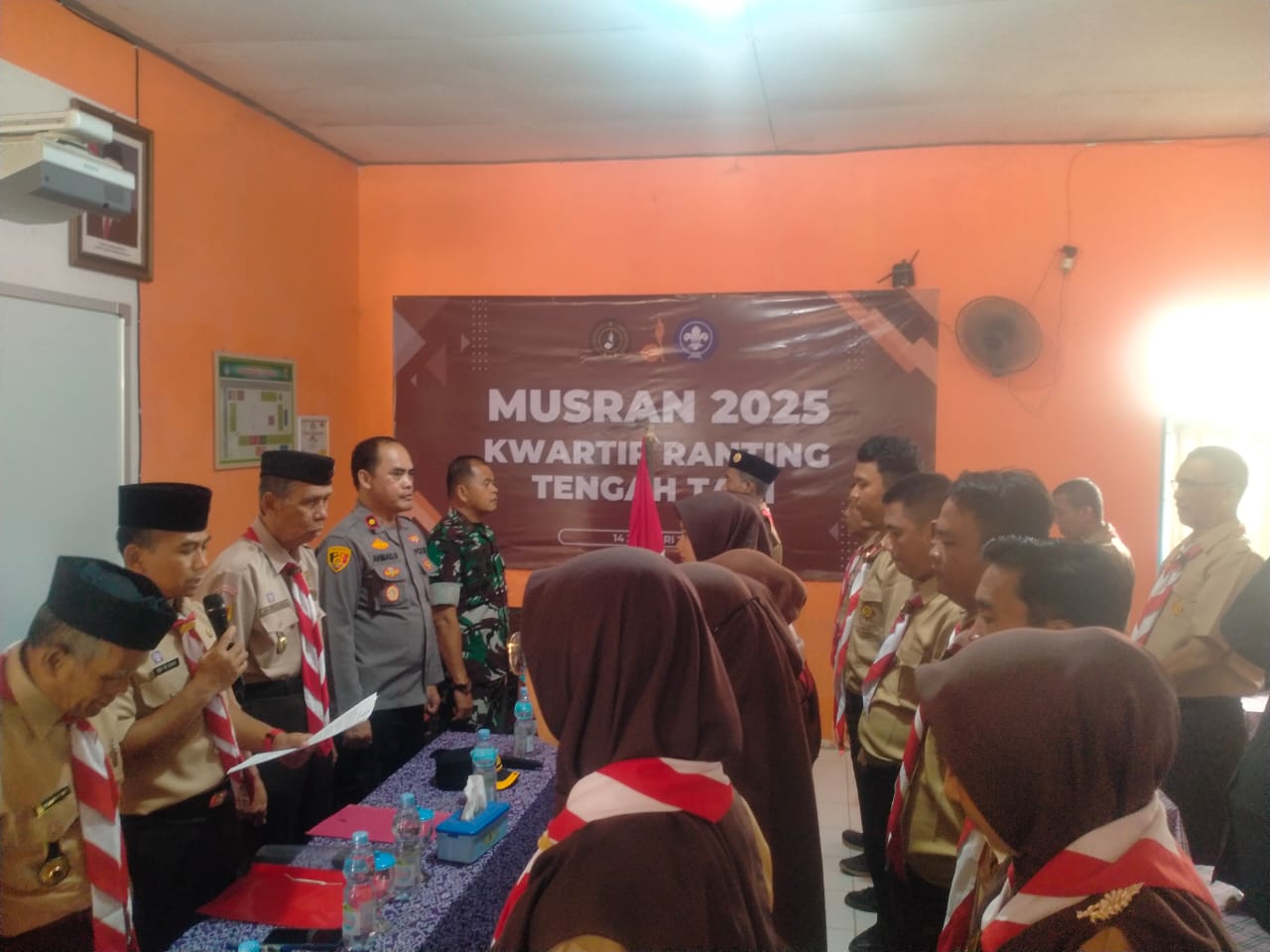 Anggota Koramil 0620-02 / Tengahtani Hadiri Musran dan Pelantikan Majelis Pembimbing Ranting